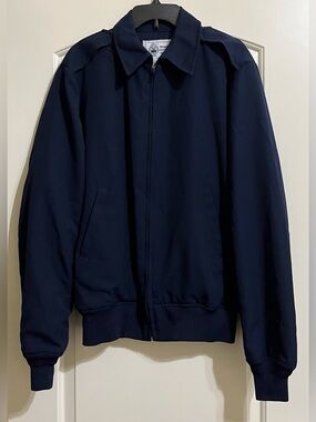 Defense Logistics Agency Men's Navy Blue Zip Up Wool Blend Jacket Size 42XL (XL)